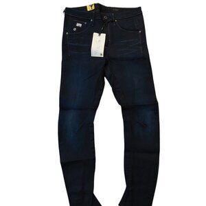 G-Star Raw ARC 3D Tapered Cropped Dark Aged INOX Denim Blue Jeans Sz 26 NWT